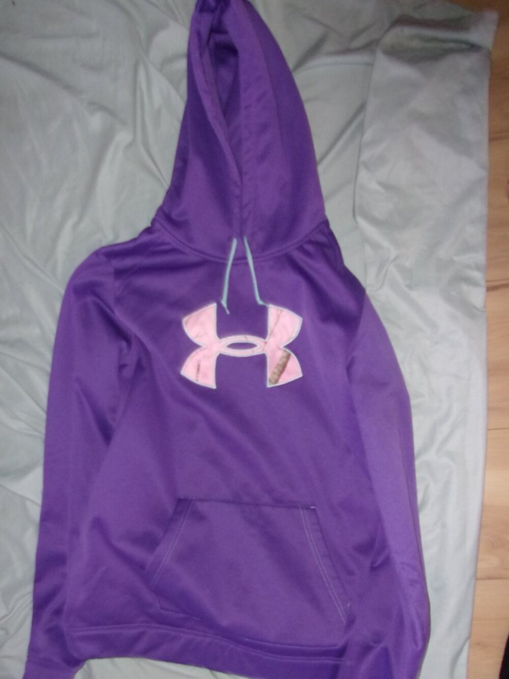 under armour size 2x 2 x womens sweatshirt top work out athletic hoodie camo